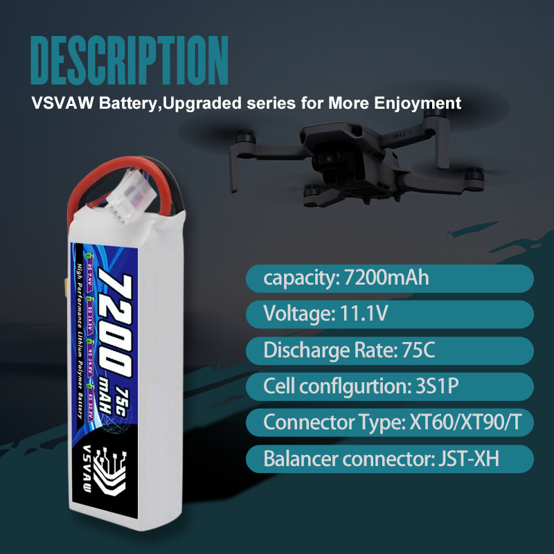 VSVAW 3S Lipo Battery 11.1V 72 – обзор и цена Drone Battery Adapter