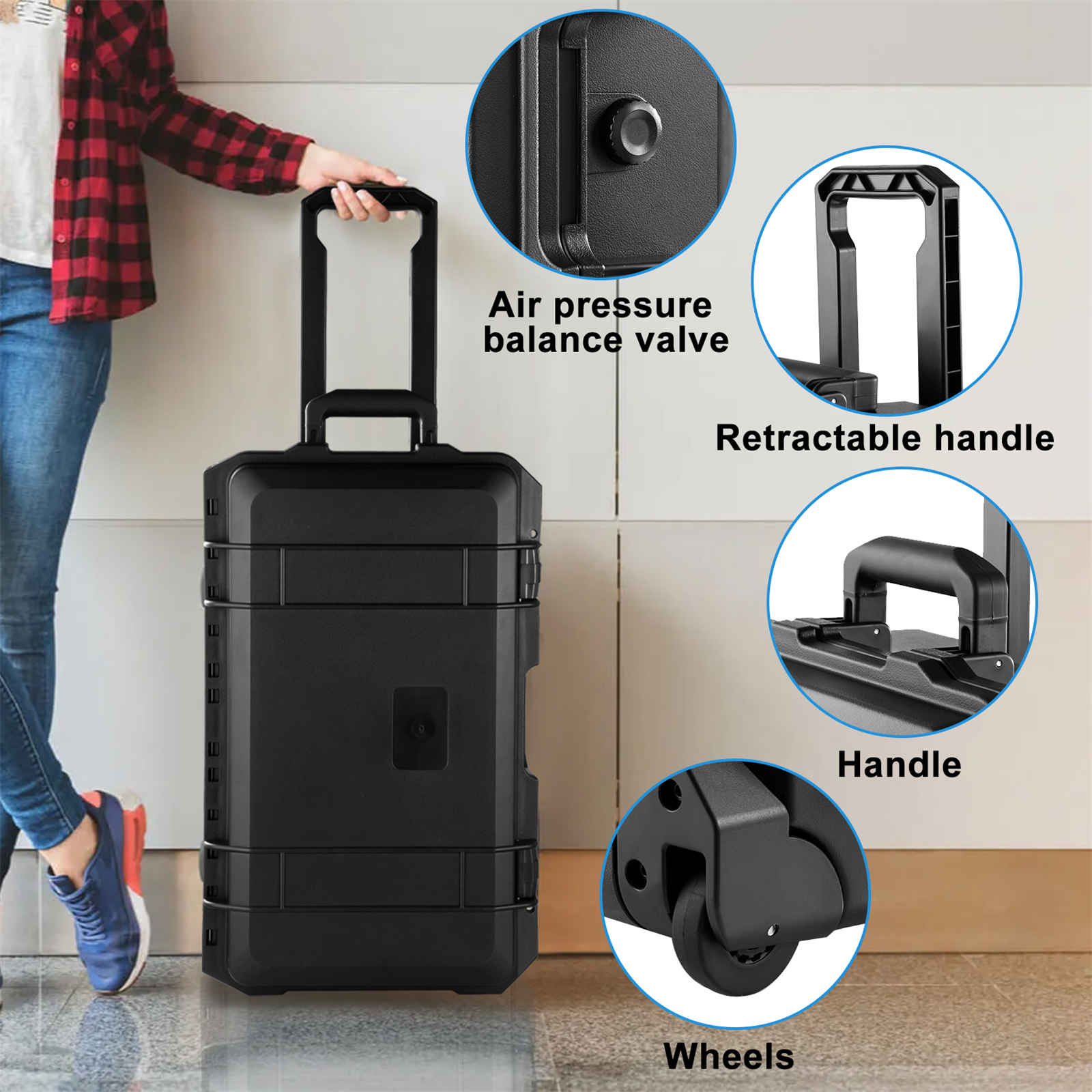 Rolling Camera Case, Portable  – обзор и цена Drone Hard Shell Case
