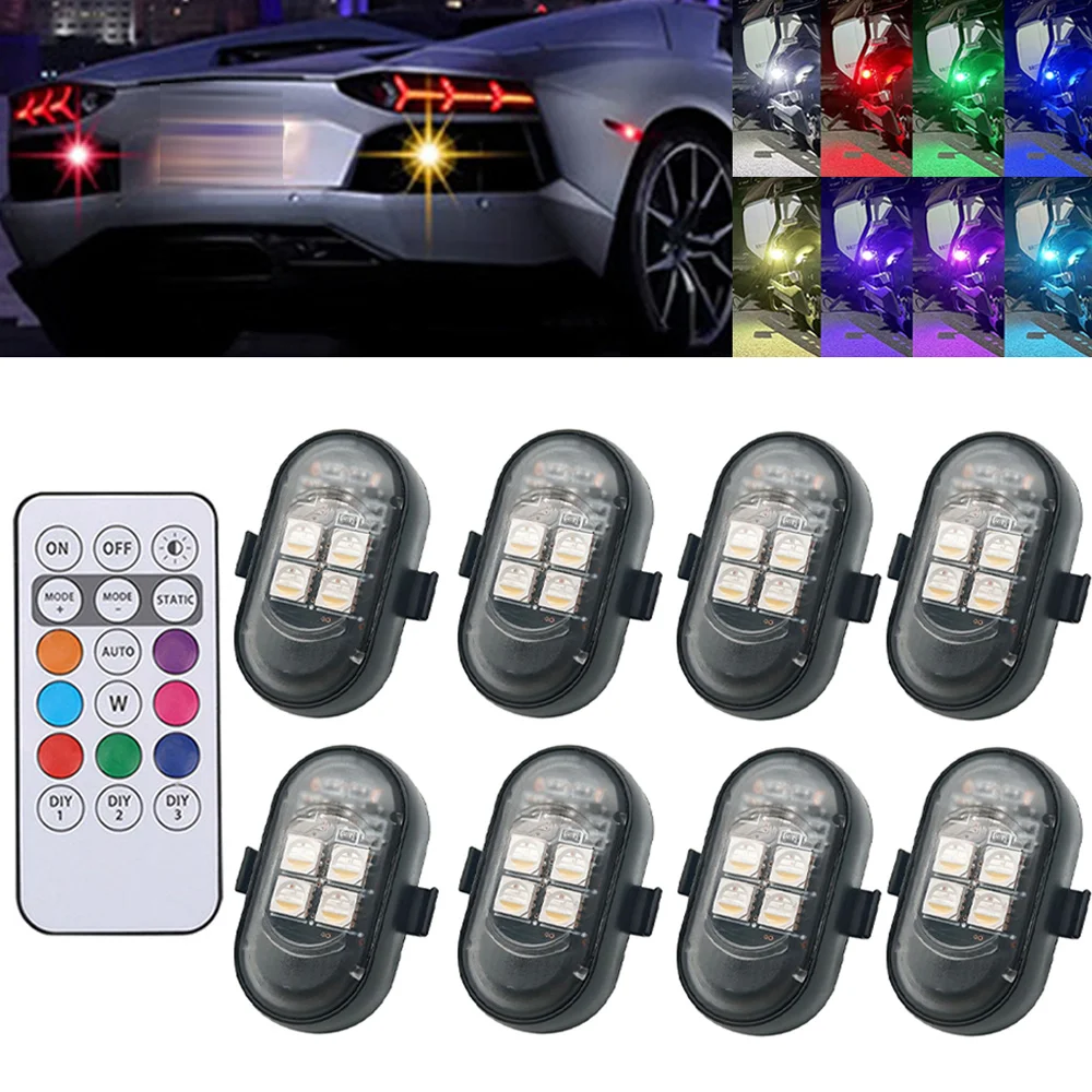 1-8PCS USB Rechargeable Waterp – обзор и цена Drone Strobe Light