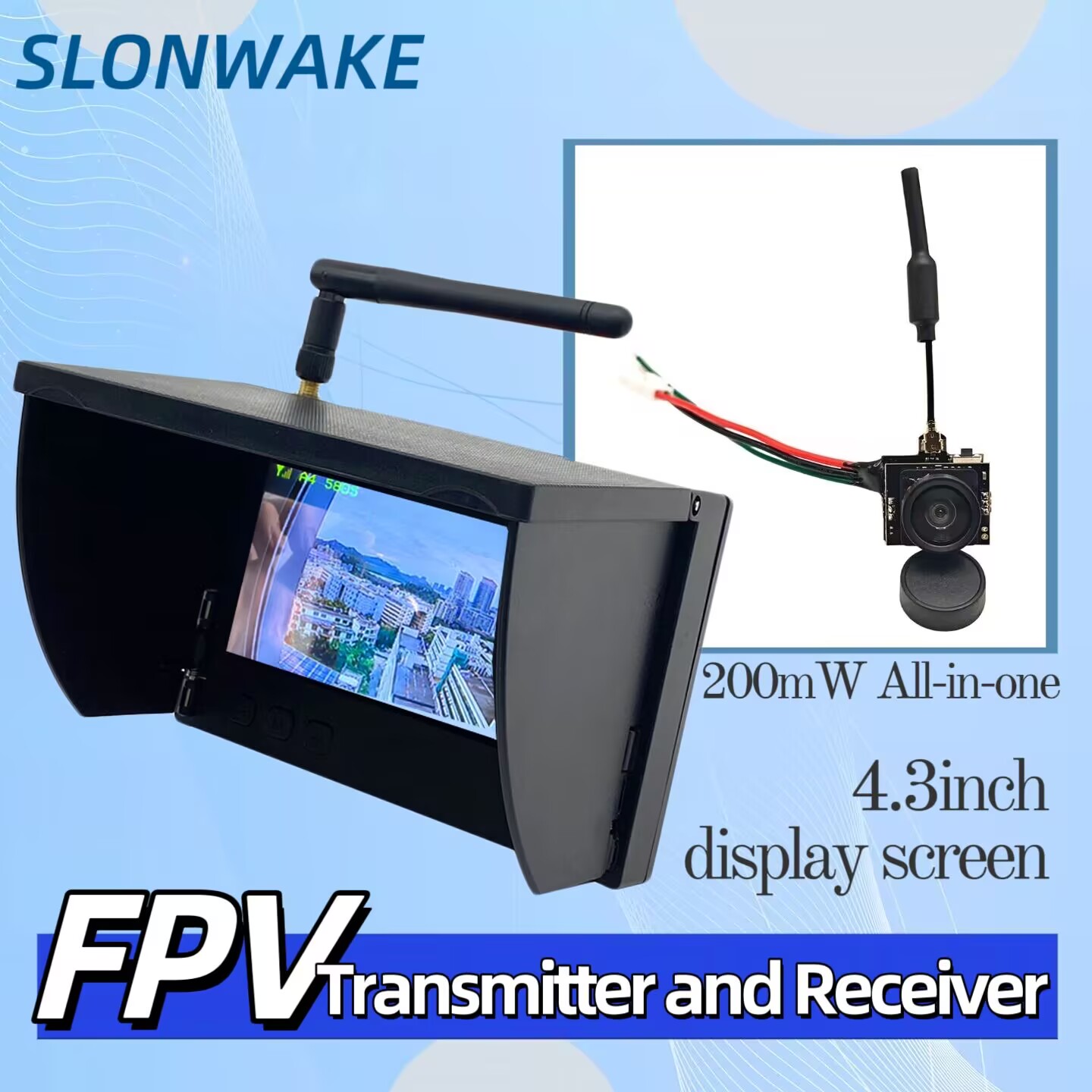 SLONWAKE 5.8G Analog Video Tra – обзор и цена Drone Controller Screen