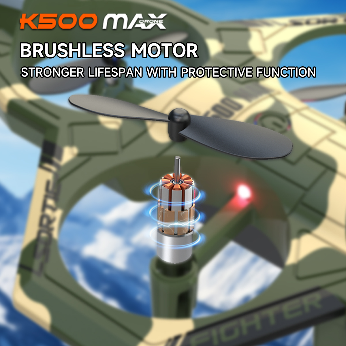 AXNEN K500 MAX RC Plane Fighte – обзор и цена Drone Beacon Light