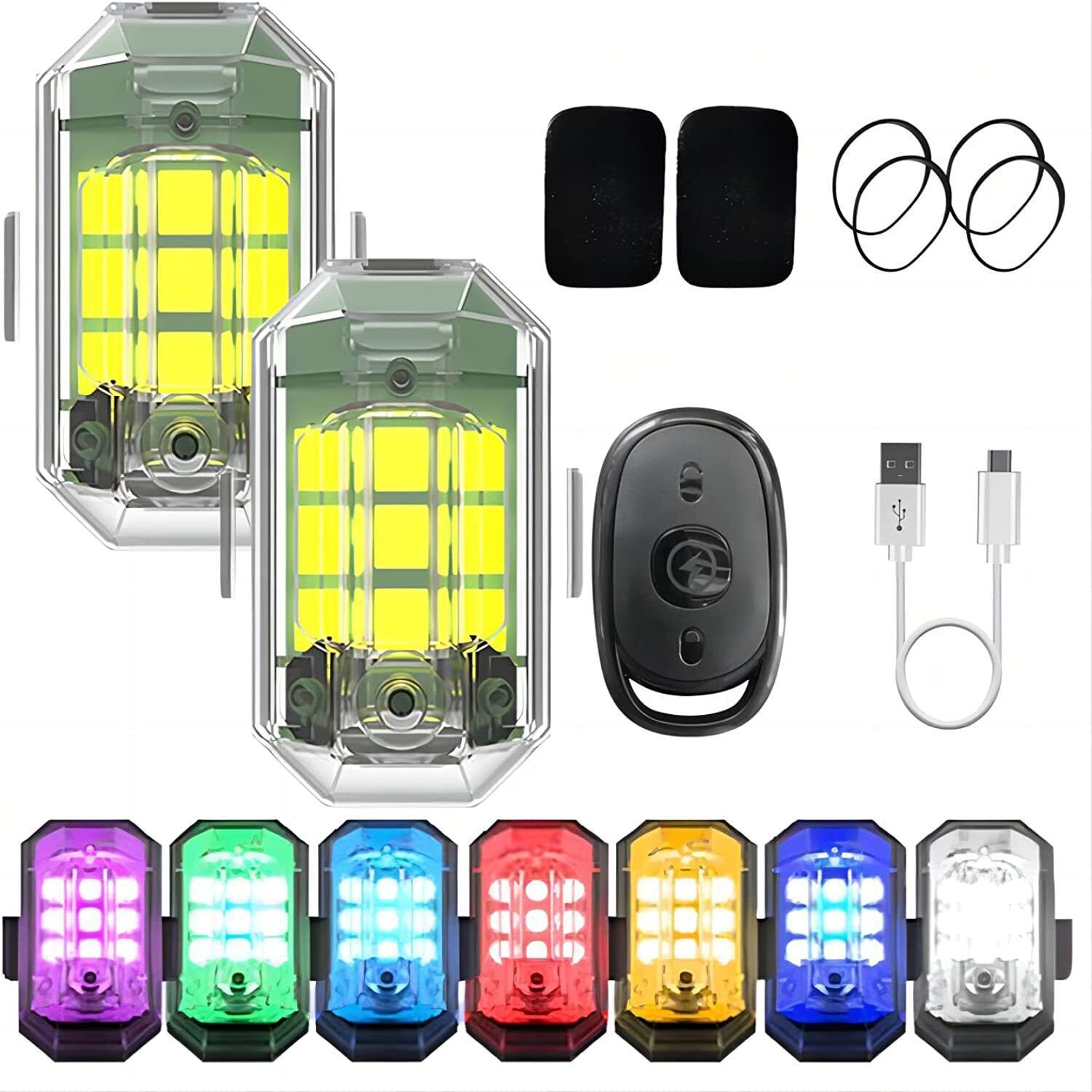 1/2/4Pc Remote Motorcycle Ligh – обзор и цена Drone Beacon Light