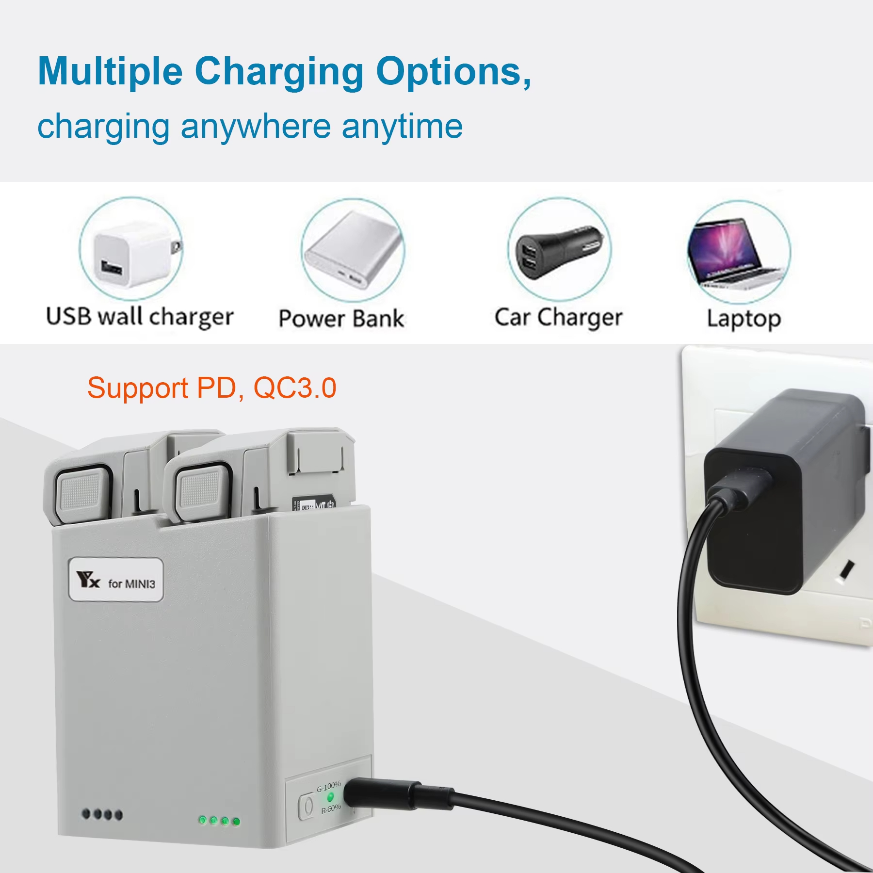 For DJI Mini 3Pro/4Pro Battery – обзор и цена Drone Charging Hub