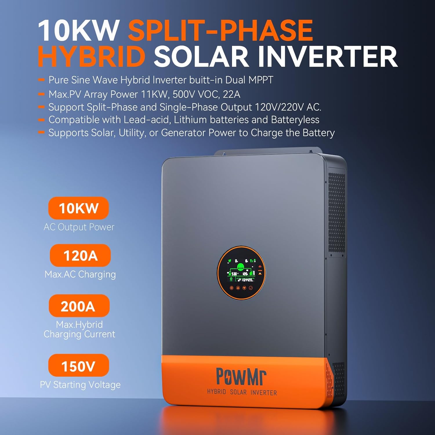 PowMr 10KW Split Phase Inverte – обзор и цена Drone Solar Charger