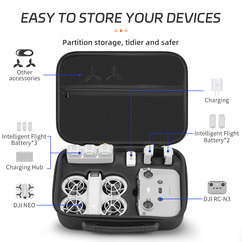 XFJI Carrying Case Compatible  – обзор и цена Drone Hard Shell Case